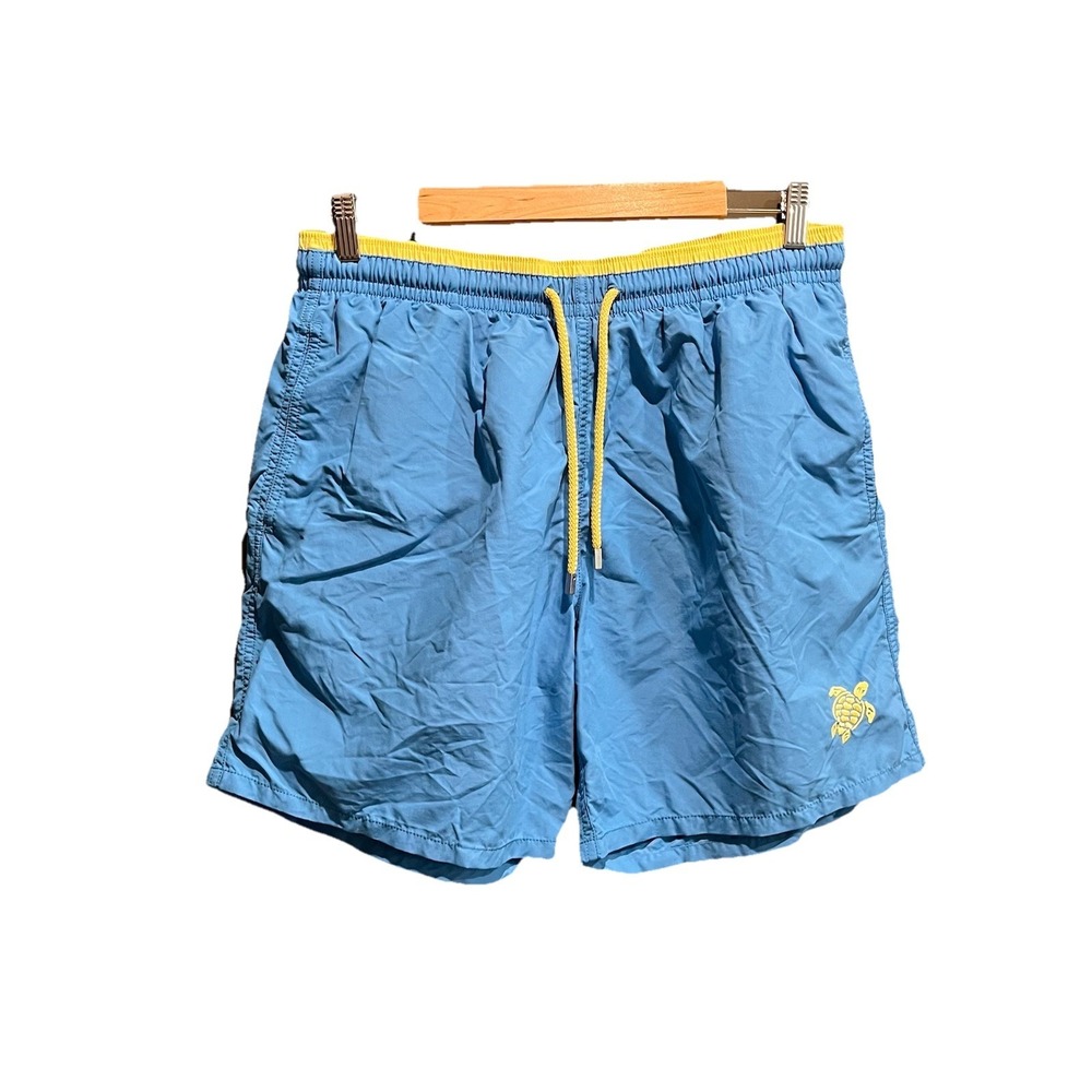 Vilebrequin Light Blue‎ Drawstring Men's Swim Shorts Trunks Size XXL Lined